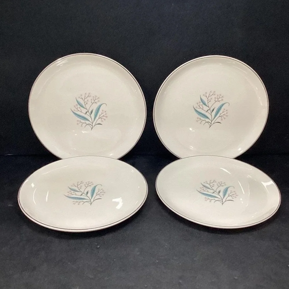 Alliance China Regal Salad Plates, Set of 2, Vintage White‎ Porcelain Dinnerware